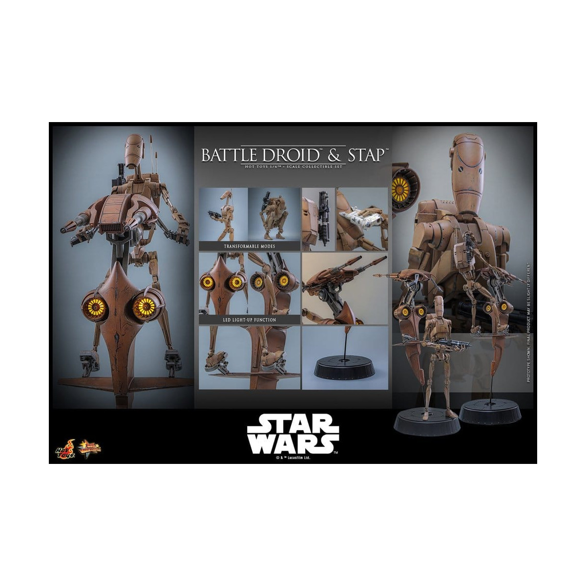 Hot Toys - Battle Droid & STAP MMS 1/6 - Star Wars: The Phantom Menace MMS887