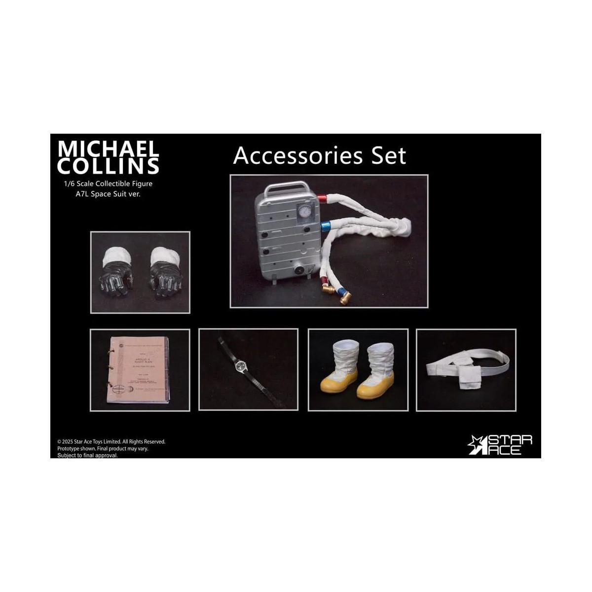 Star Ace - Apollo 11 - Michael Collins accessories set 1/6