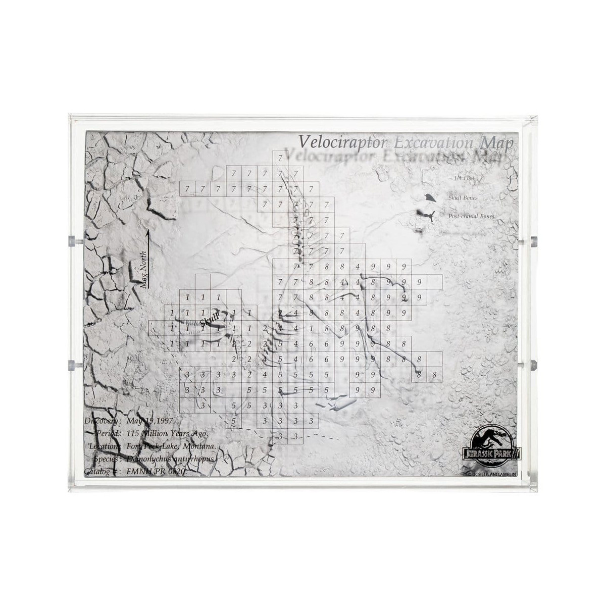 ECC Elite Creature Collectibles - Jurassic Park 3 Velociraptor Excavation Map