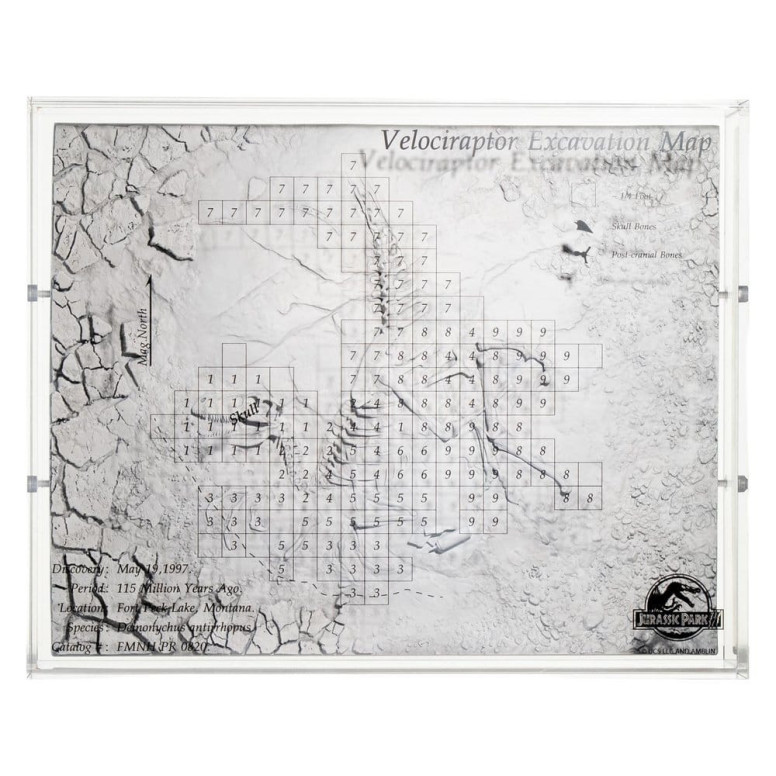 ECC Elite Creature Collectibles - Jurassic Park 3 Velociraptor Excavation Map