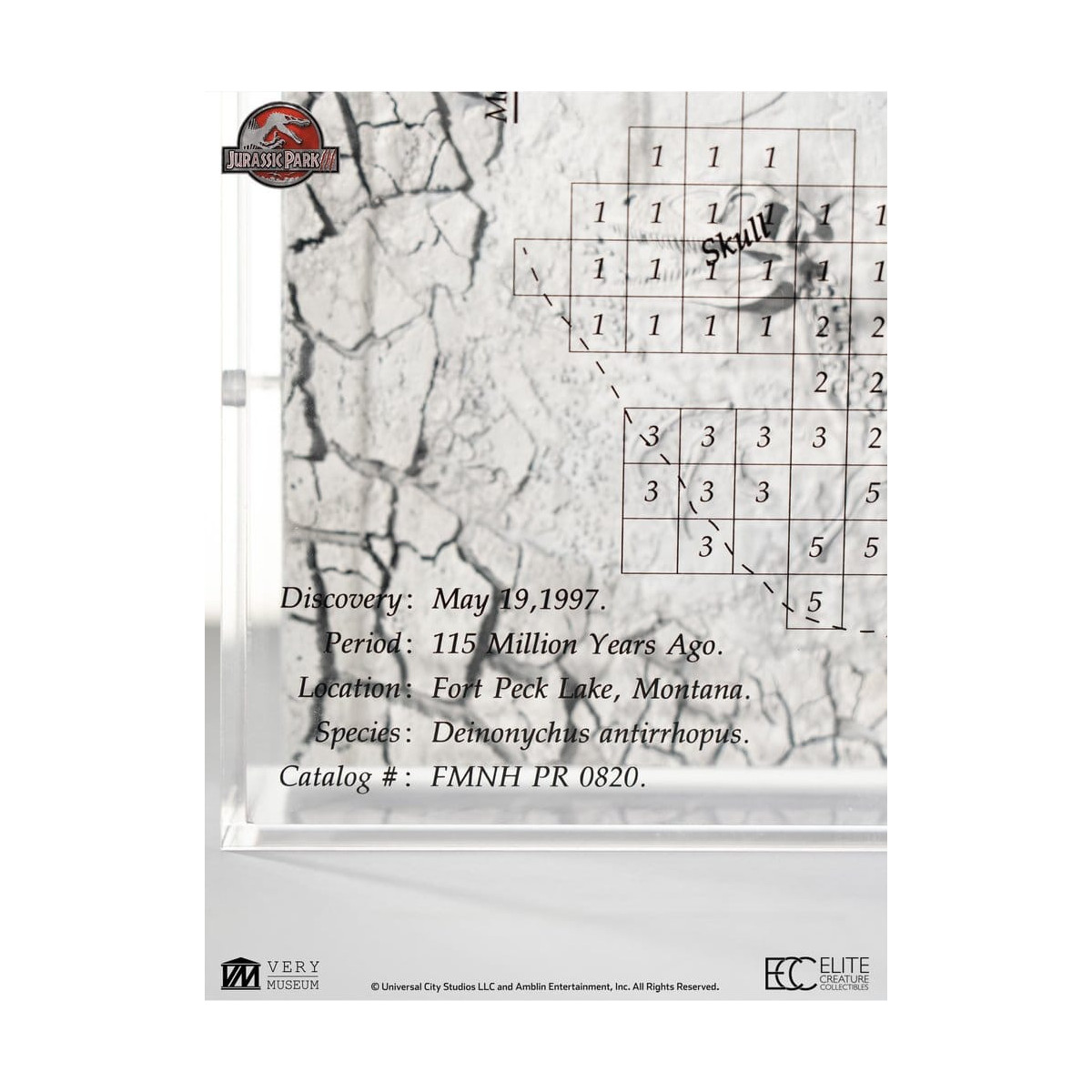 ECC Elite Creature Collectibles - Jurassic Park 3 Velociraptor Excavation Map