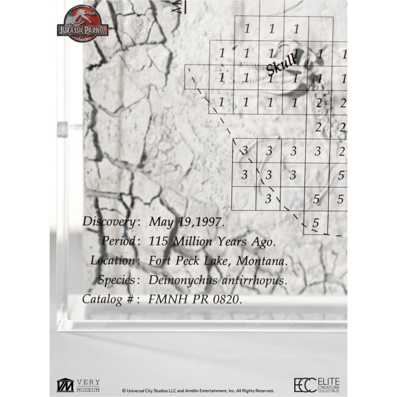 ECC Elite Creature Collectibles - Jurassic Park 3 Velociraptor Excavation Map