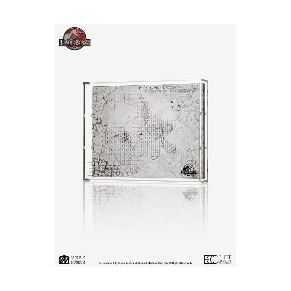 ECC Elite Creature Collectibles - Jurassic Park 3 Velociraptor Excavation Map