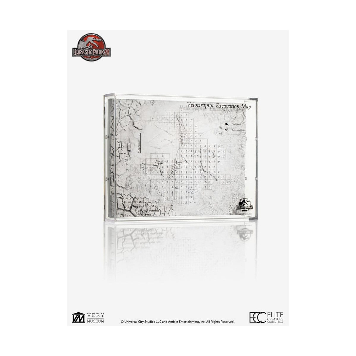 ECC Elite Creature Collectibles - Jurassic Park 3 Velociraptor Excavation Map