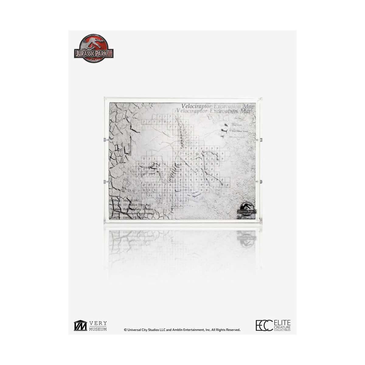 ECC Elite Creature Collectibles - Jurassic Park 3 Velociraptor Excavation Map