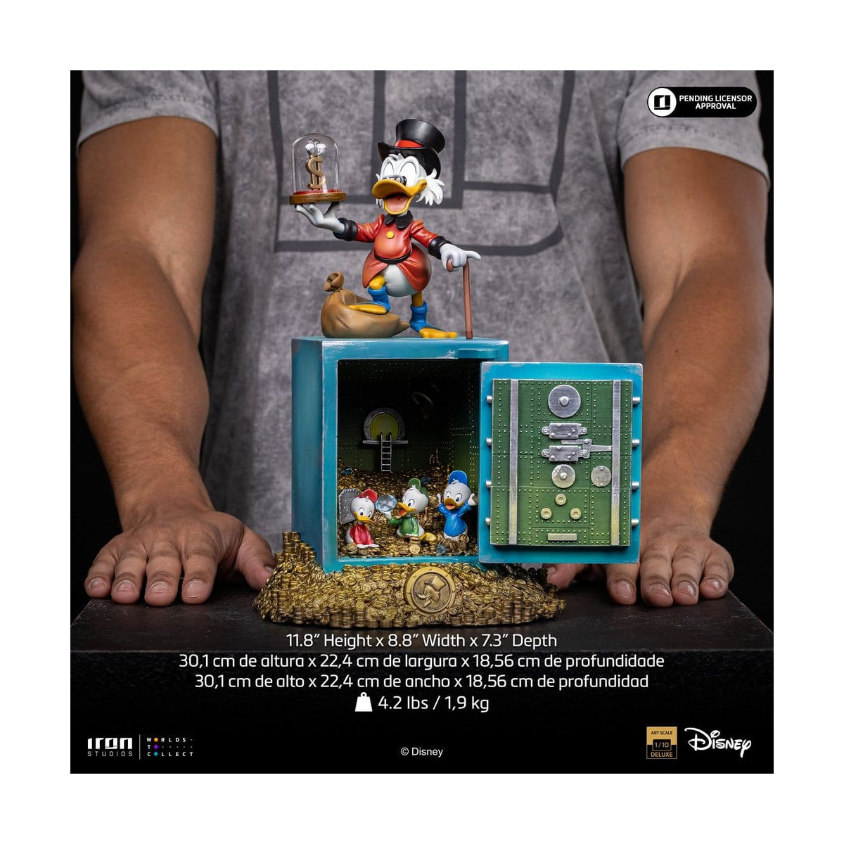Iron Studios - Disney Uncle Scrooge McDuck and Nephews Deluxe Art Scale 1/10 - Duck Tales