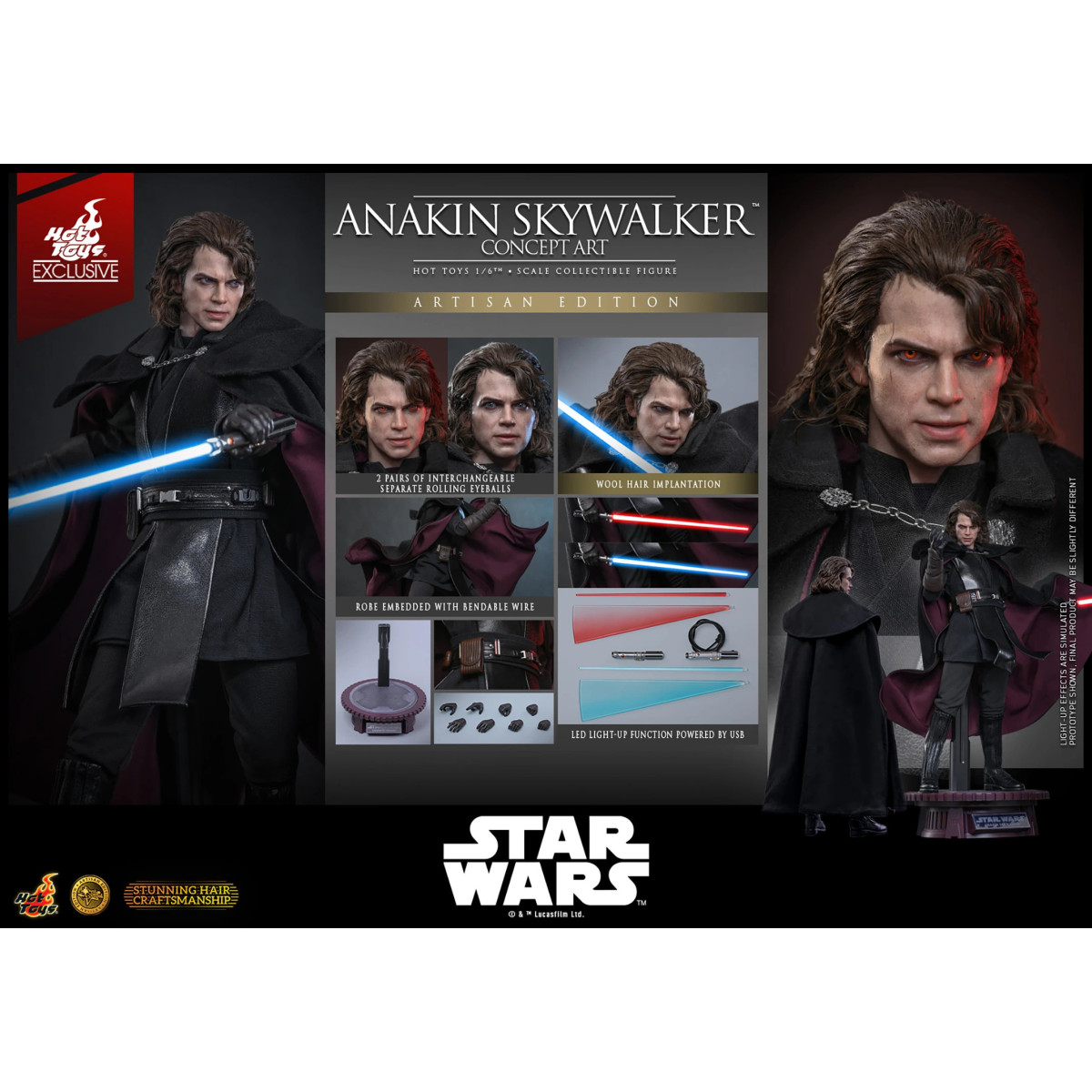 Hot toys Star Wars: Anakin Skywalker (Concept Art Version) (Artisan Edition) MMS 1/6 - Hot Toys Exclusive