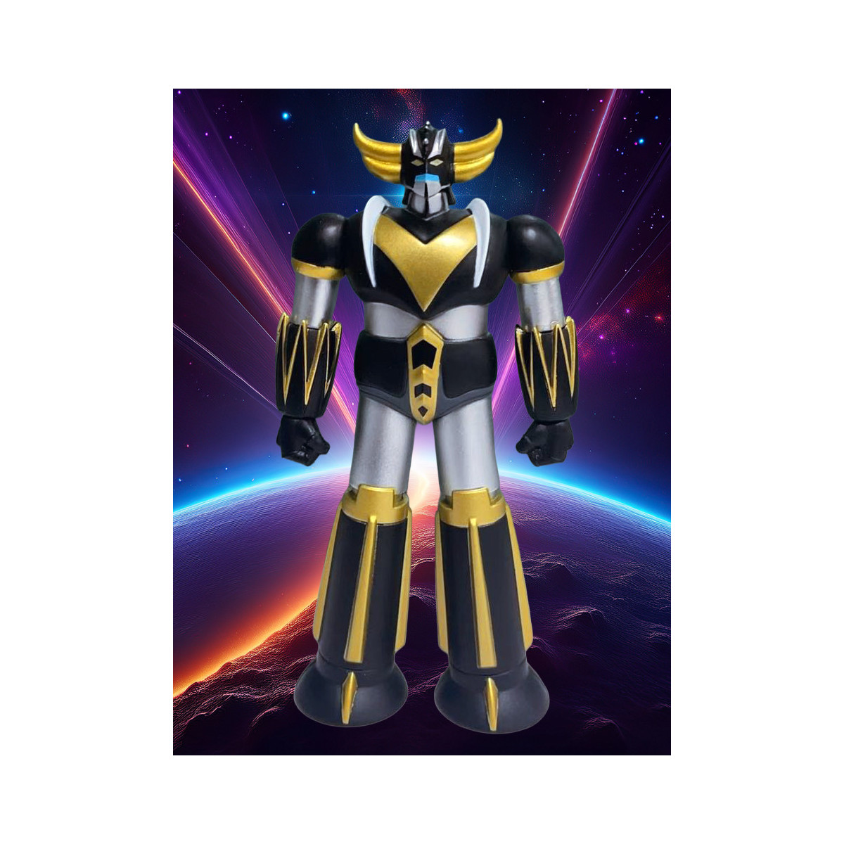 HL Pro - Grendizer Mini Metal Fabbrica Black & Gold Exclusive Figurine-Collector - Ufo Robot Grendizer