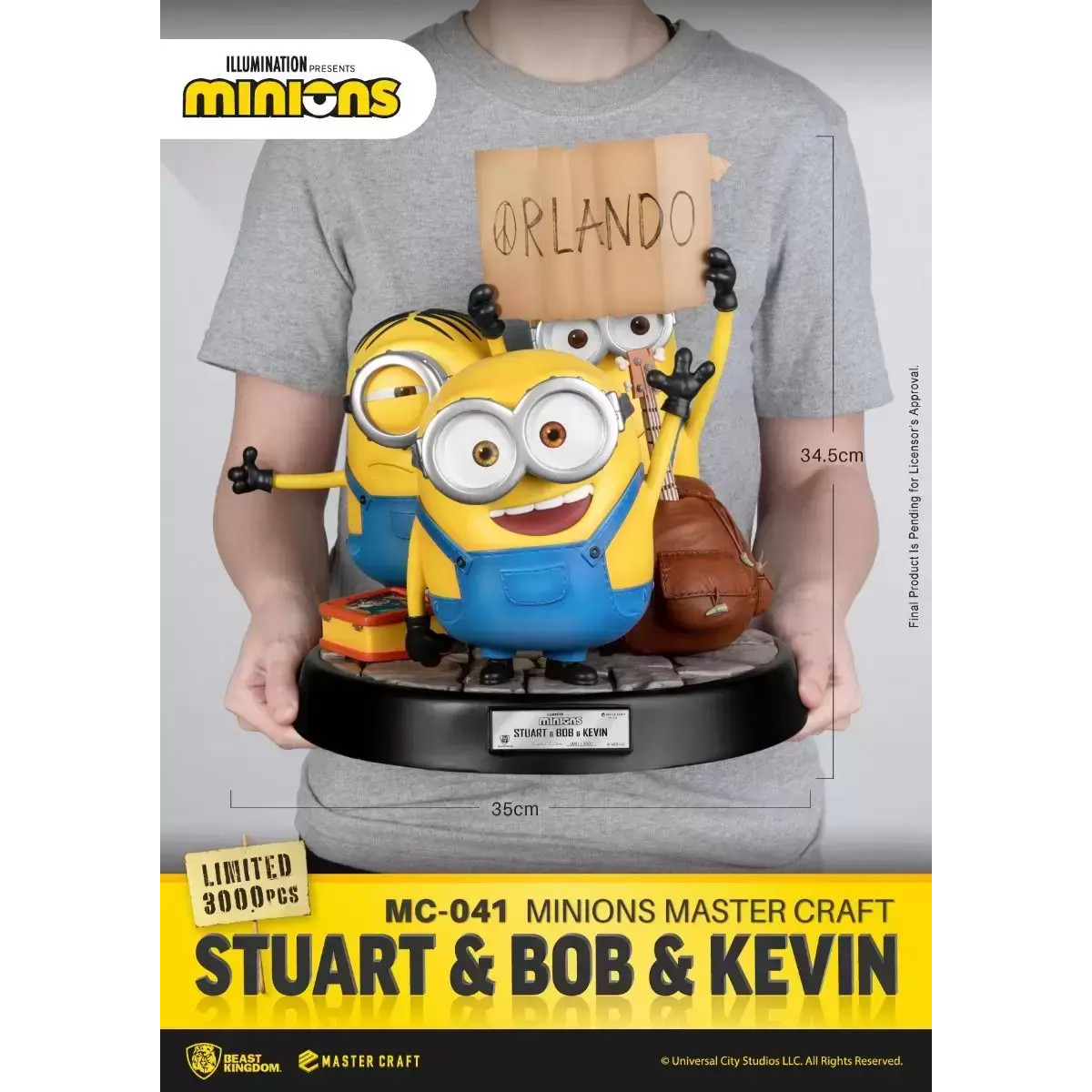 Beast Kingdom Lighting - Master Craft Stuart & Bob & Kevin - Minions