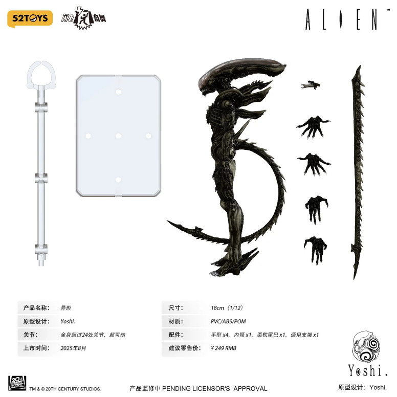 52TOYS X Yoshi - Xenomorph 1/12 - Alien