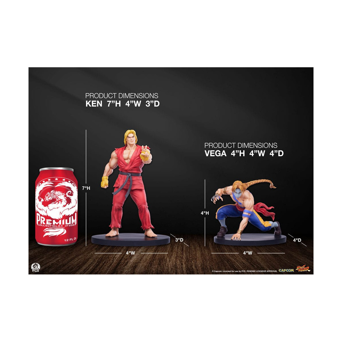 PCS - Street Fighter: Street Jam - Ken & Vega 1:10 Scale Statue Set