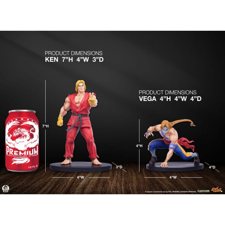 PCS - Street Fighter: Street Jam - Ken & Vega 1:10 Scale Statue Set