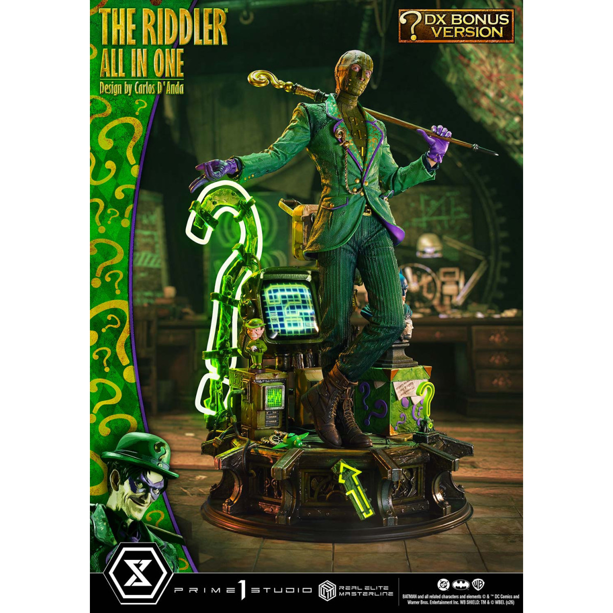 Prime 1 Studio - The Riddler All-in-One (Designed by Carlos D'Anda) DX Bonus Version - Real Elite Masterline Series 1/3