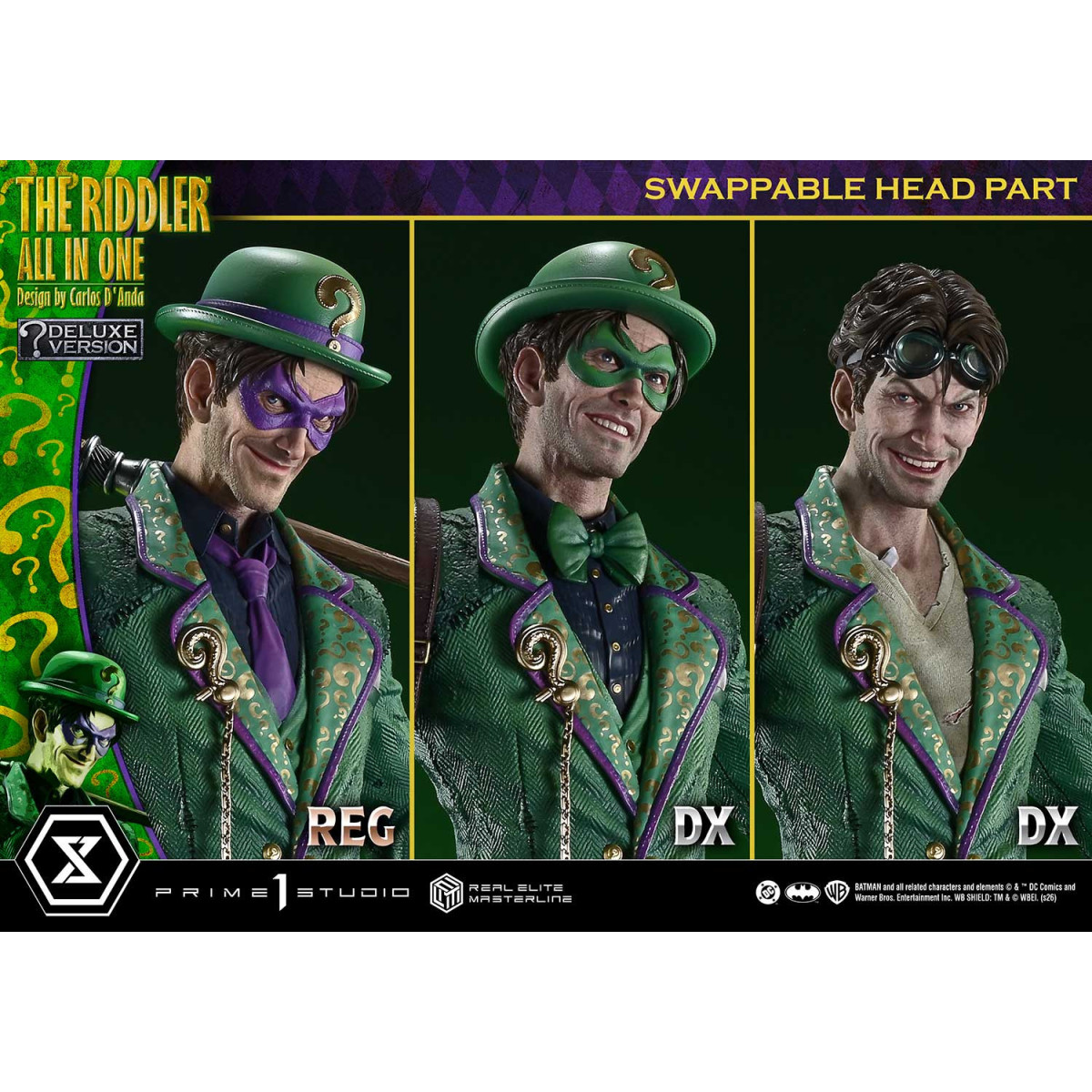 Prime 1 Studio - The Riddler All-in-One (Designed by Carlos D'Anda) DX Bonus Version - Real Elite Masterline Series 1/3
