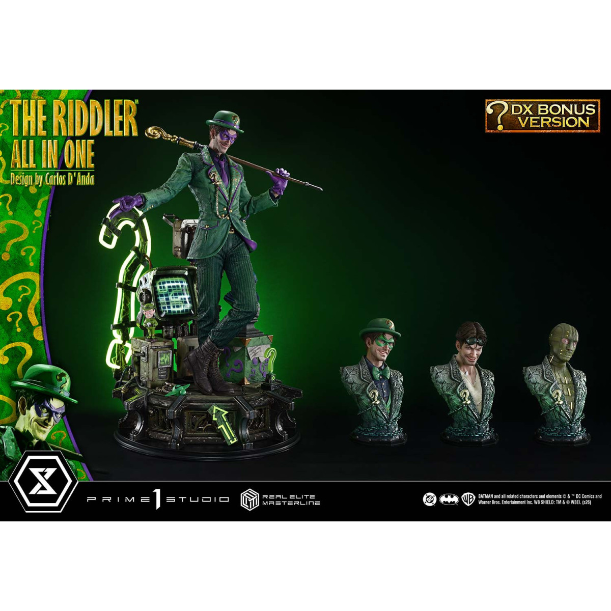 Prime 1 Studio - The Riddler All-in-One (Designed by Carlos D'Anda) DX Bonus Version - Real Elite Masterline Series 1/3