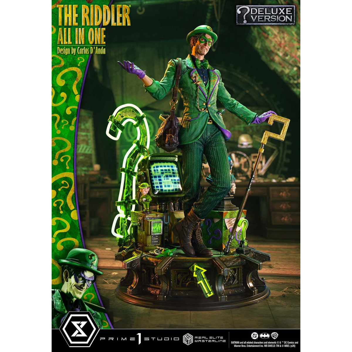 Prime 1 Studio - The Riddler All-in-One (Designed by Carlos D'Anda) DX Bonus Version - Real Elite Masterline Series 1/3