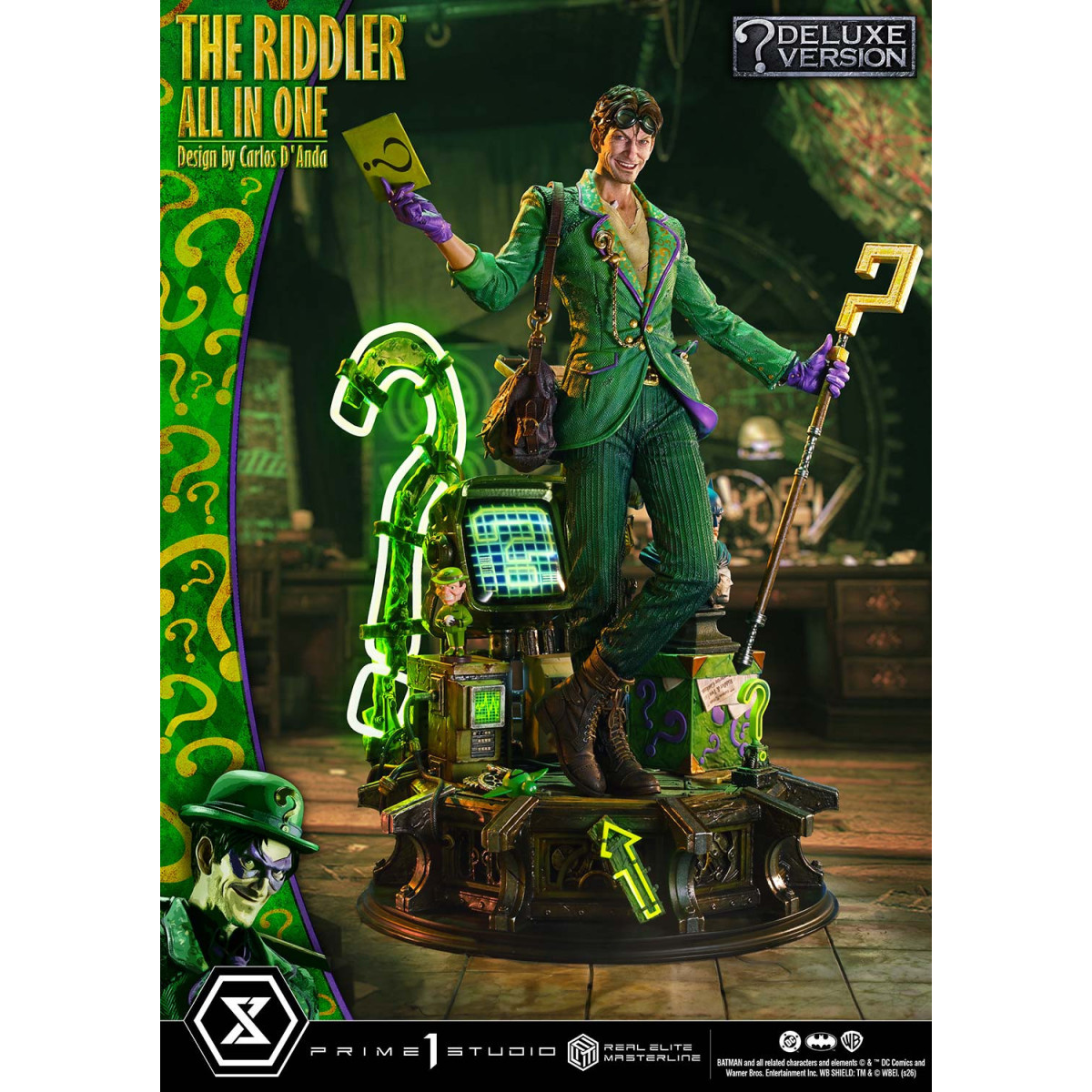 Prime 1 Studio - The Riddler All-in-One (Designed by Carlos D'Anda) DX Bonus Version - Real Elite Masterline Series 1/3