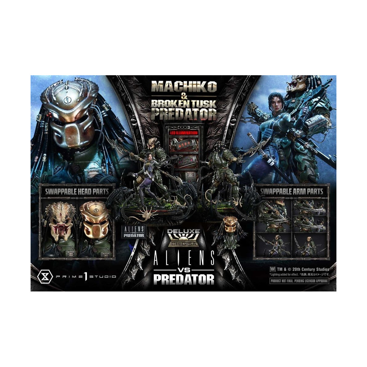 Prime 1 Studio - Aliens vs. Predator (Comic) - Machiko & Broken Tusk DX Bonus Version Ultimate Premium Masterline Series 1/4