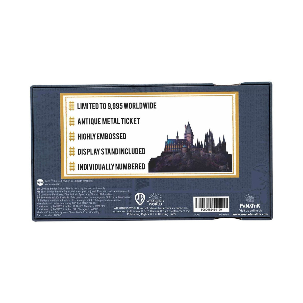 FaNaTtiK - Harry Potter Limited Edition Hogwarts Train Ticket Replica
