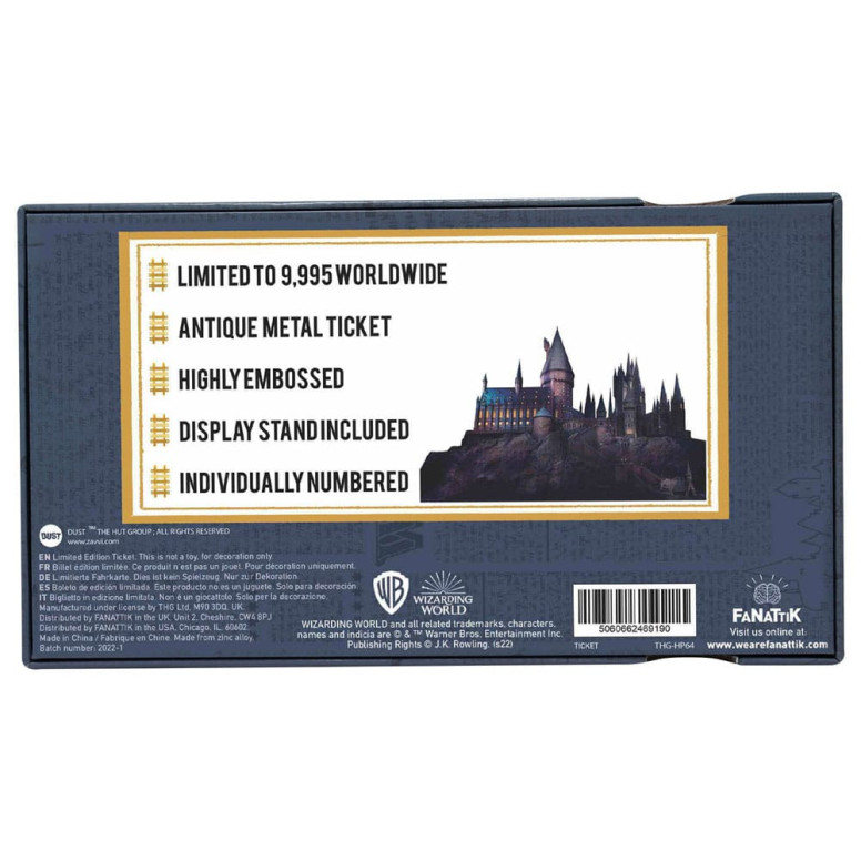 FaNaTtiK - Harry Potter Limited Edition Hogwarts Train Ticket Replica