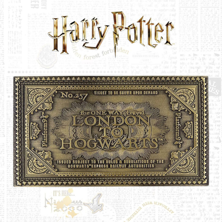 FaNaTtiK - Harry Potter Limited Edition Hogwarts Train Ticket Replica