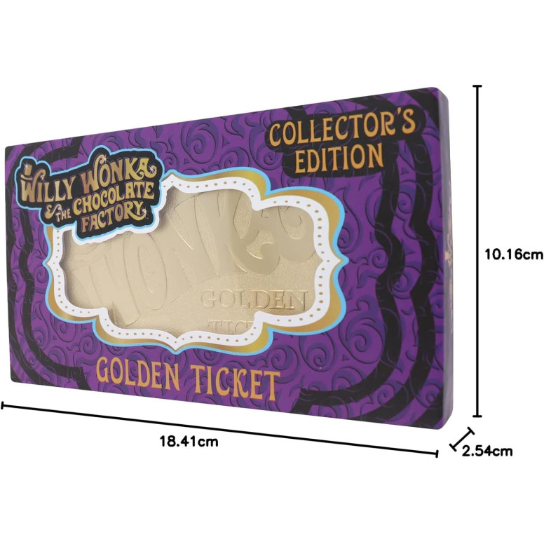 FaNaTtiK - Willy Wonka and the Chocolate Factory Golden Ticket Collector's Edition Replica