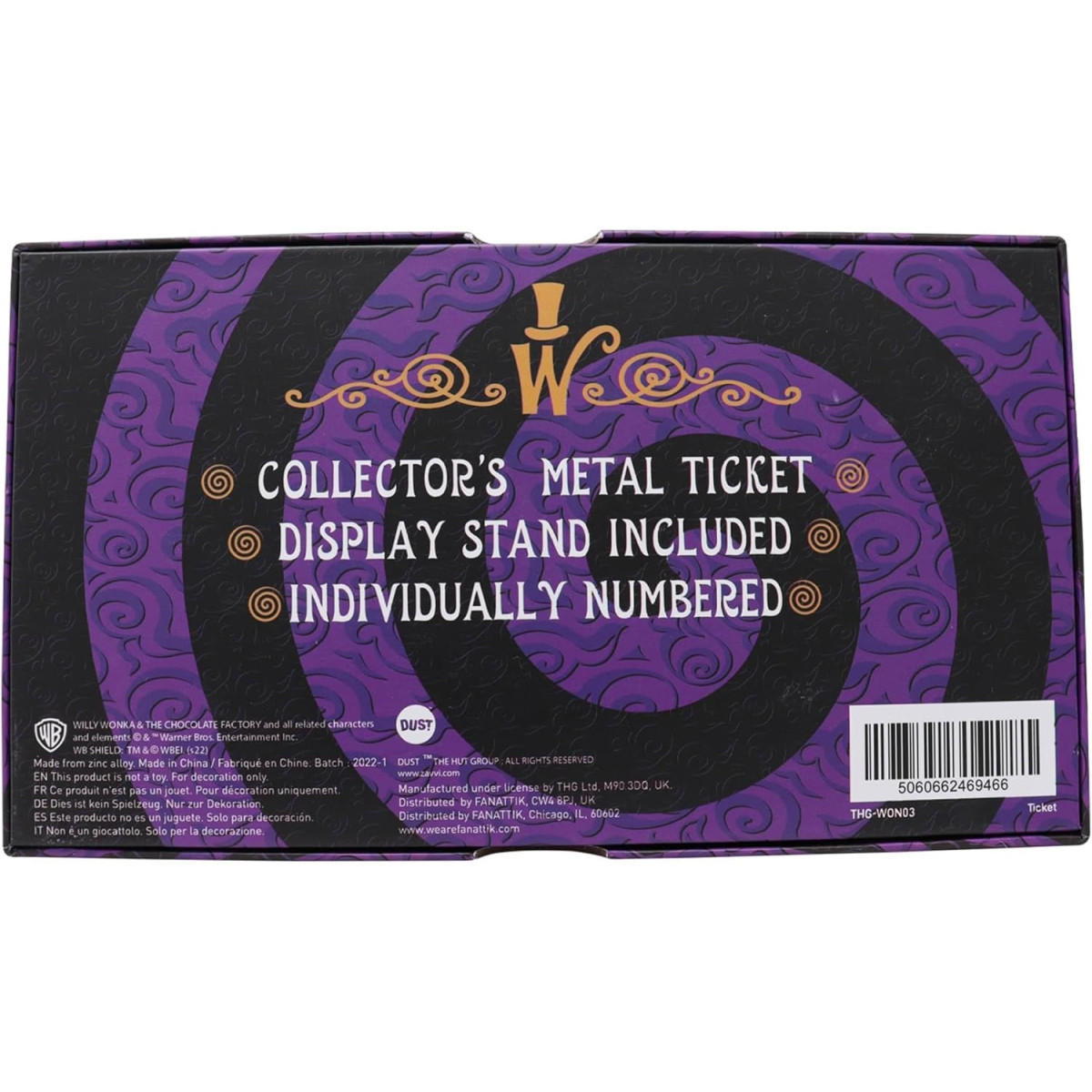 FaNaTtiK - Willy Wonka and the Chocolate Factory Golden Ticket Collector's Edition Replica