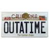 FaNaTtiK - Back to the Future Replica License Plate Tin Sign - DeLorean "OUTATIME" License Plate