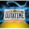 FaNaTtiK - Back to the Future Replica License Plate Tin Sign - DeLorean "OUTATIME" License Plate