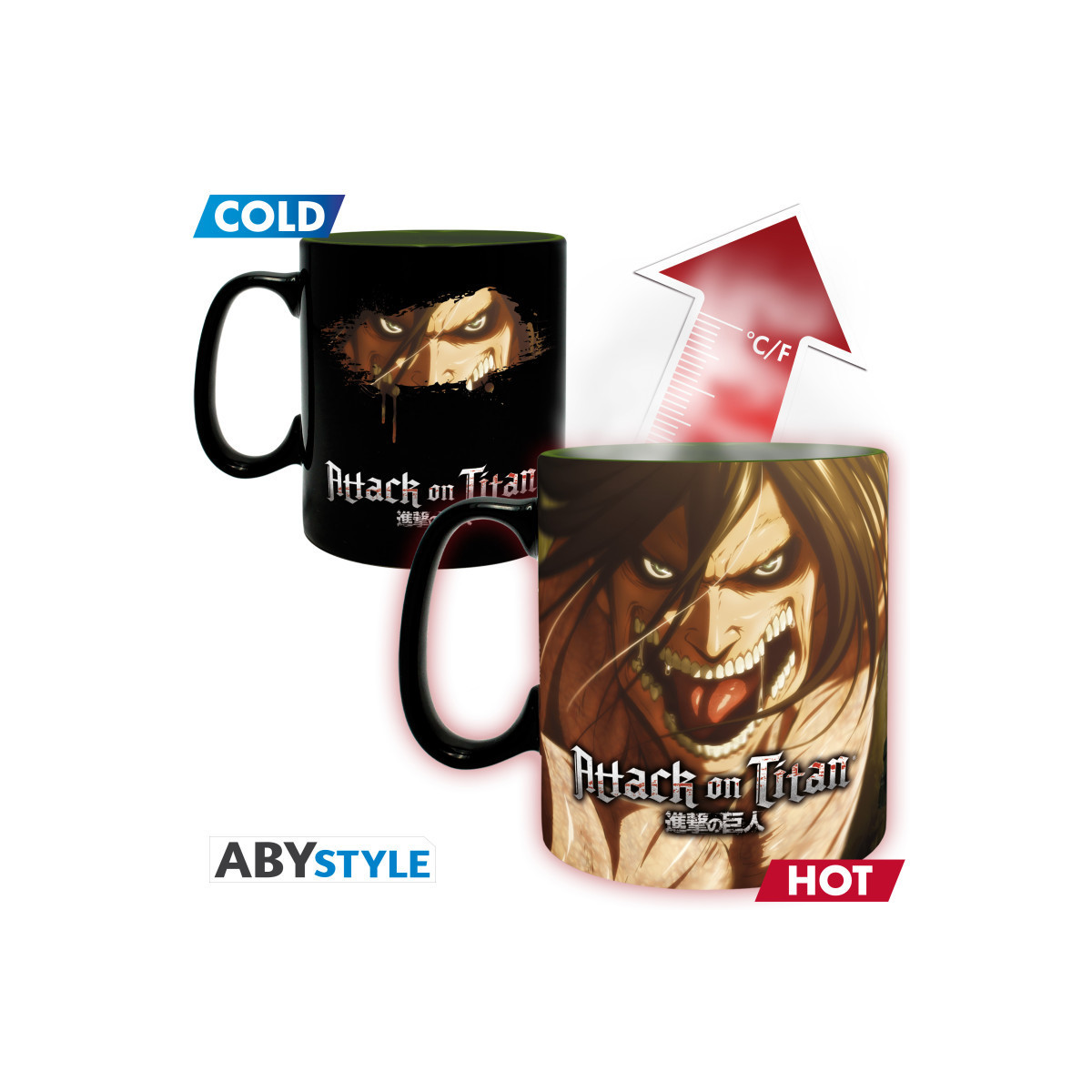 ABYstyle - ATTACK ON TITAN Eren Titan Thermoreactive Mug S3