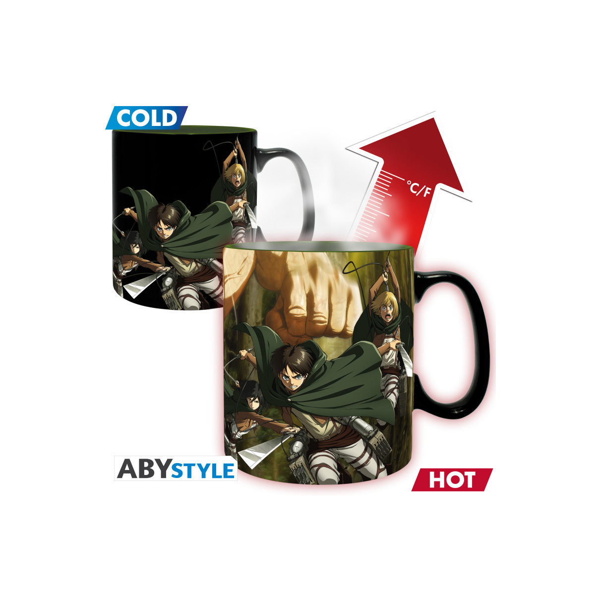 ABYstyle - ATTACK ON TITAN Eren Titan Thermoreactive Mug S3