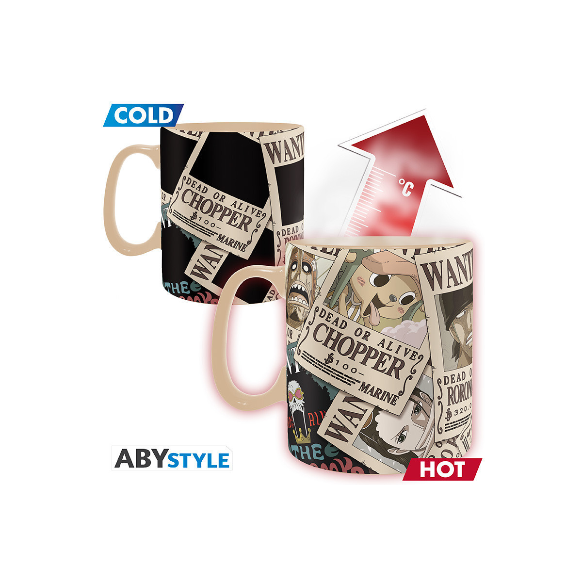 ABYstyle - One Piece "Wanted" Thermo-Reactive Mug