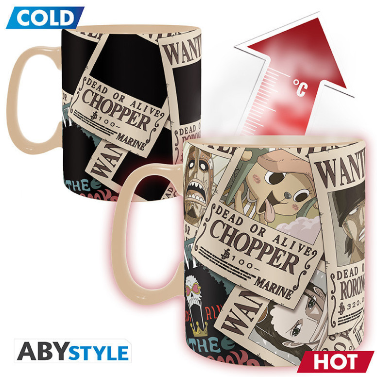ABYstyle - One Piece "Wanted" Thermo-Reactive Mug