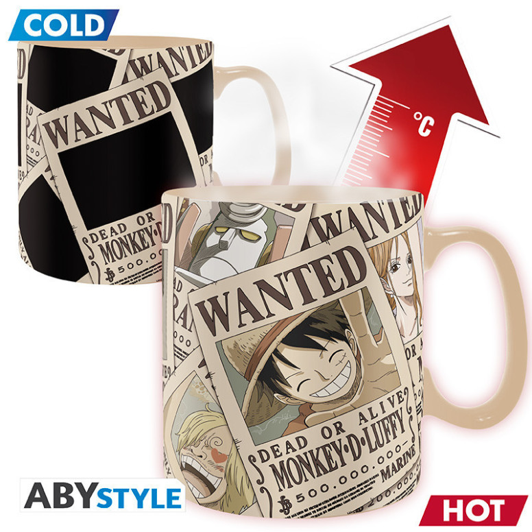 ABYstyle - One Piece "Wanted" Thermo-Reactive Mug