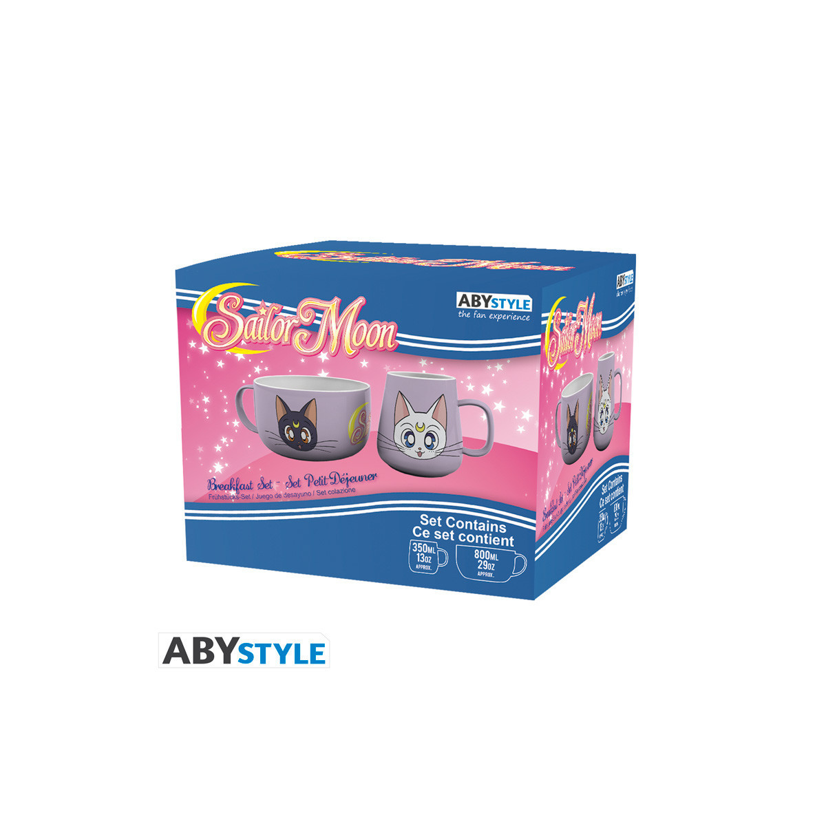 ABYstyle - Sailor Moon Luna & Artemis Breakfast Set: Mug + Bowl