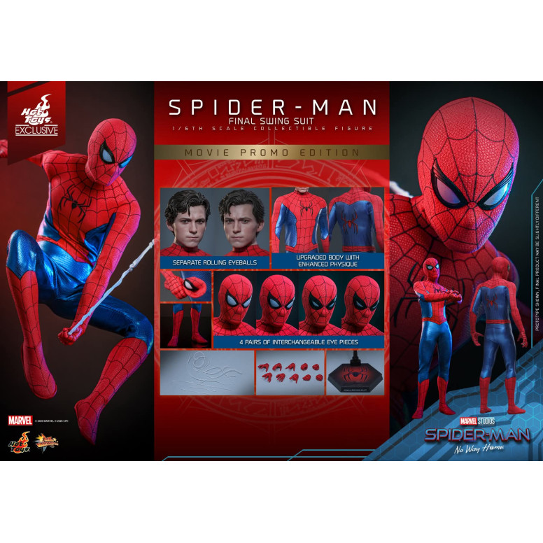 Hot Toys Exclusive - Spider-Man (Final Swing Suit) (Movie Promo Edition) 1/6 MMS862 - Marvel's Spider-Man: No Way Home