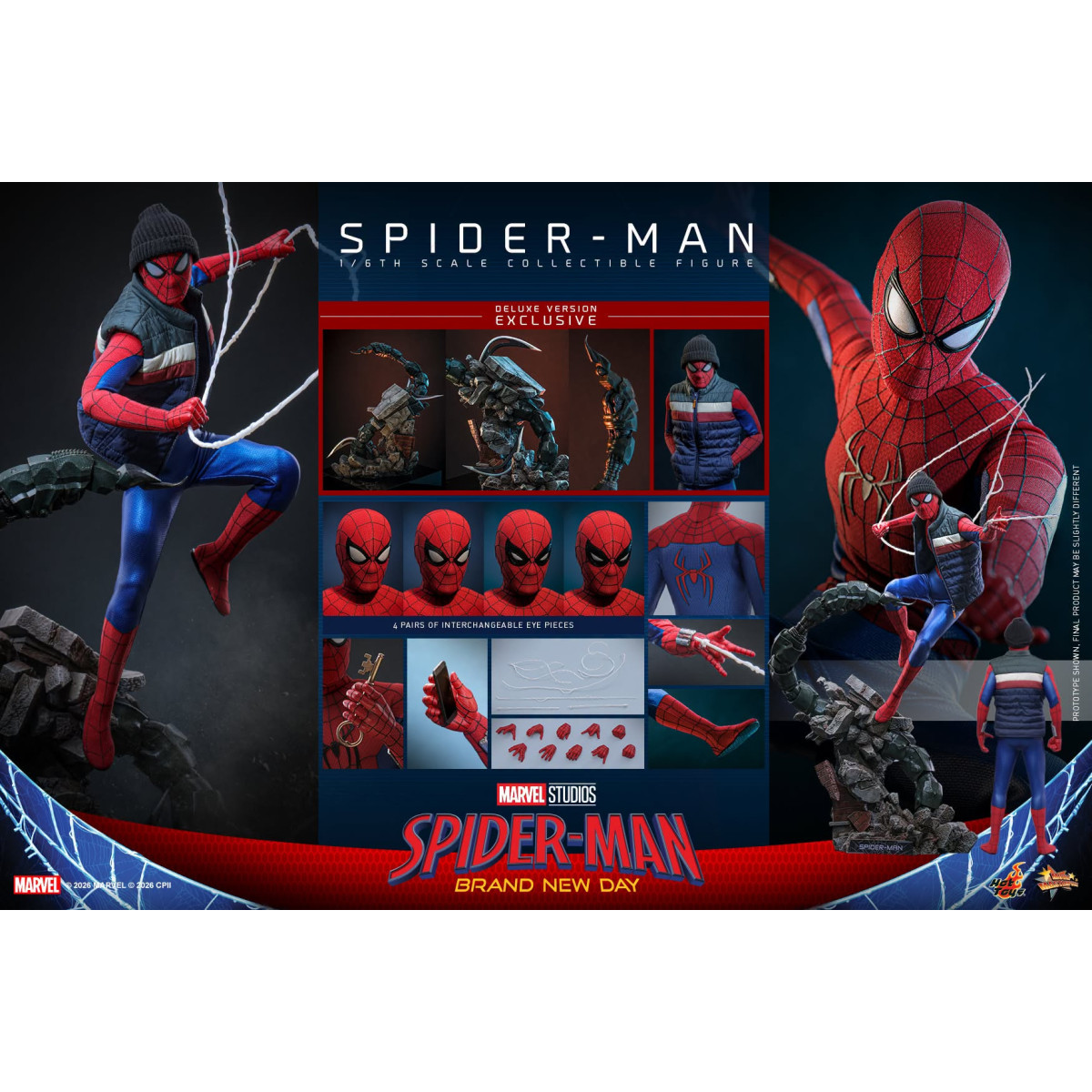 Hot Toys - Spider-Man Deluxe 1/6 Scale Figure MMS893 - Marvel's Spider-Man: Brand New Day