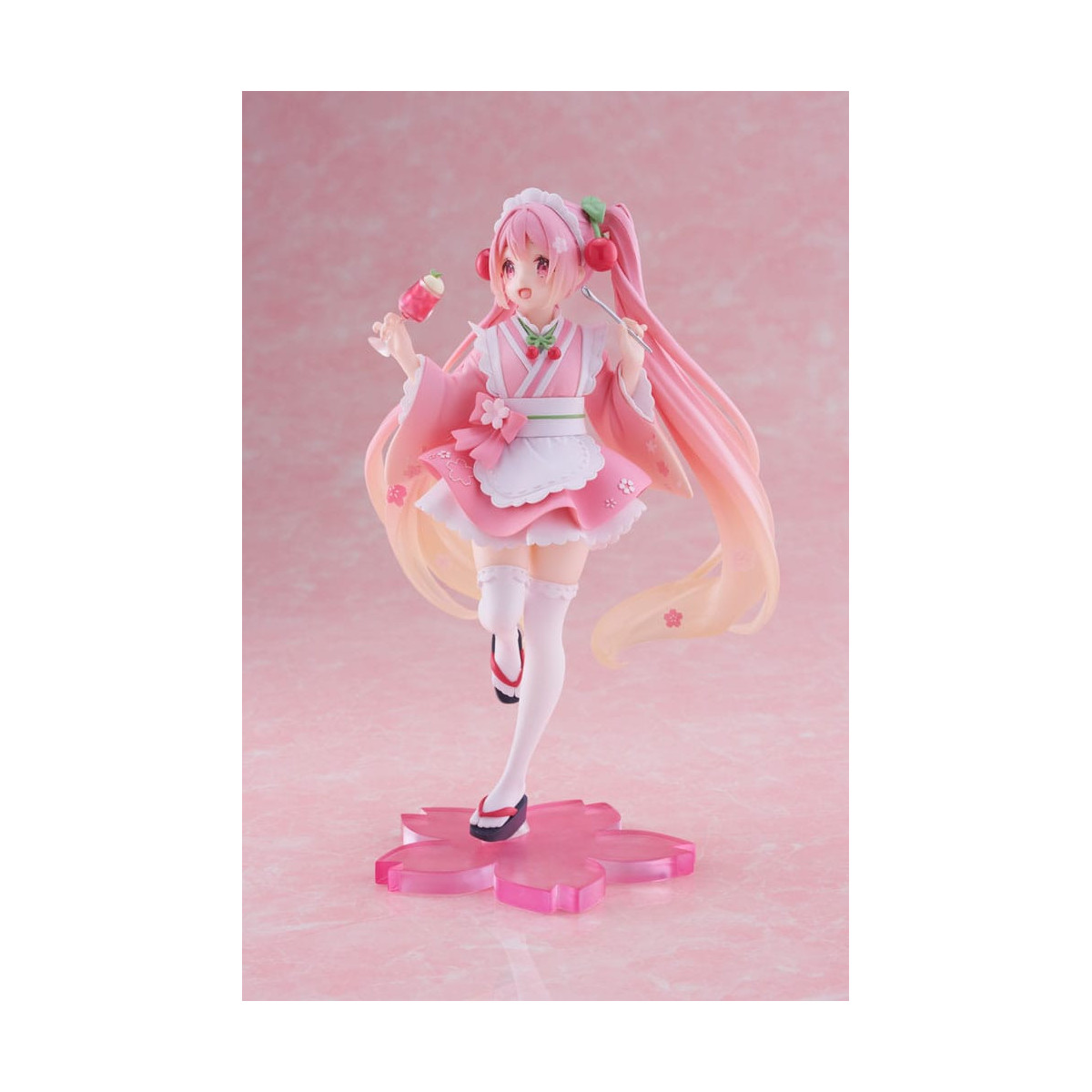 Taito AMP Fig - Hatsune Miku - Newly Written Sakura Miku Japanese Cafe Ver. Reissue