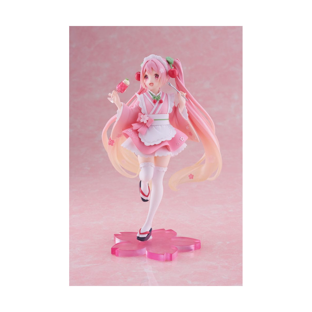 Taito AMP Fig - Hatsune Miku - Newly Written Sakura Miku Japanese Cafe Ver. Reissue