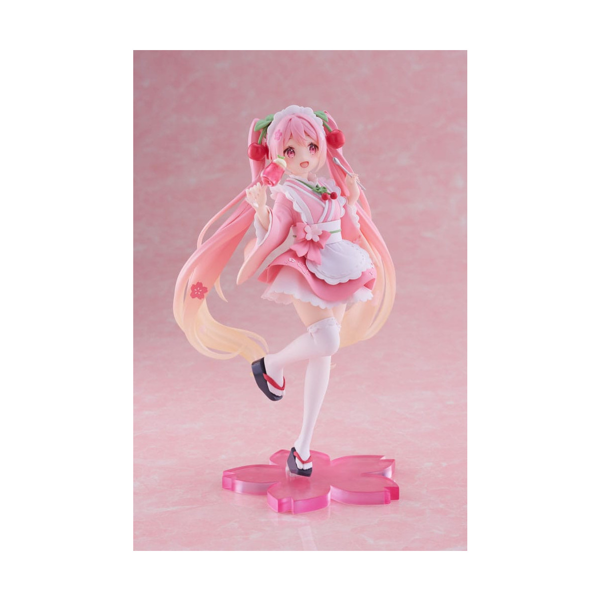 Taito AMP Fig - Hatsune Miku - Newly Written Sakura Miku Japanese Cafe Ver. Reissue
