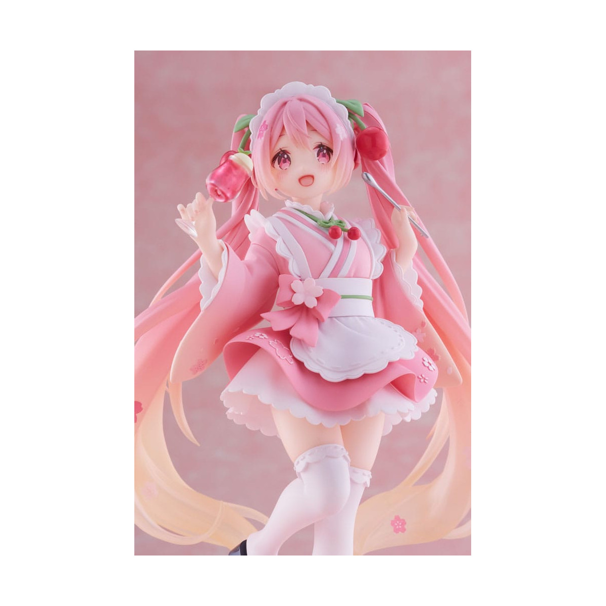 Taito AMP Fig - Hatsune Miku - Newly Written Sakura Miku Japanese Cafe Ver. Reissue