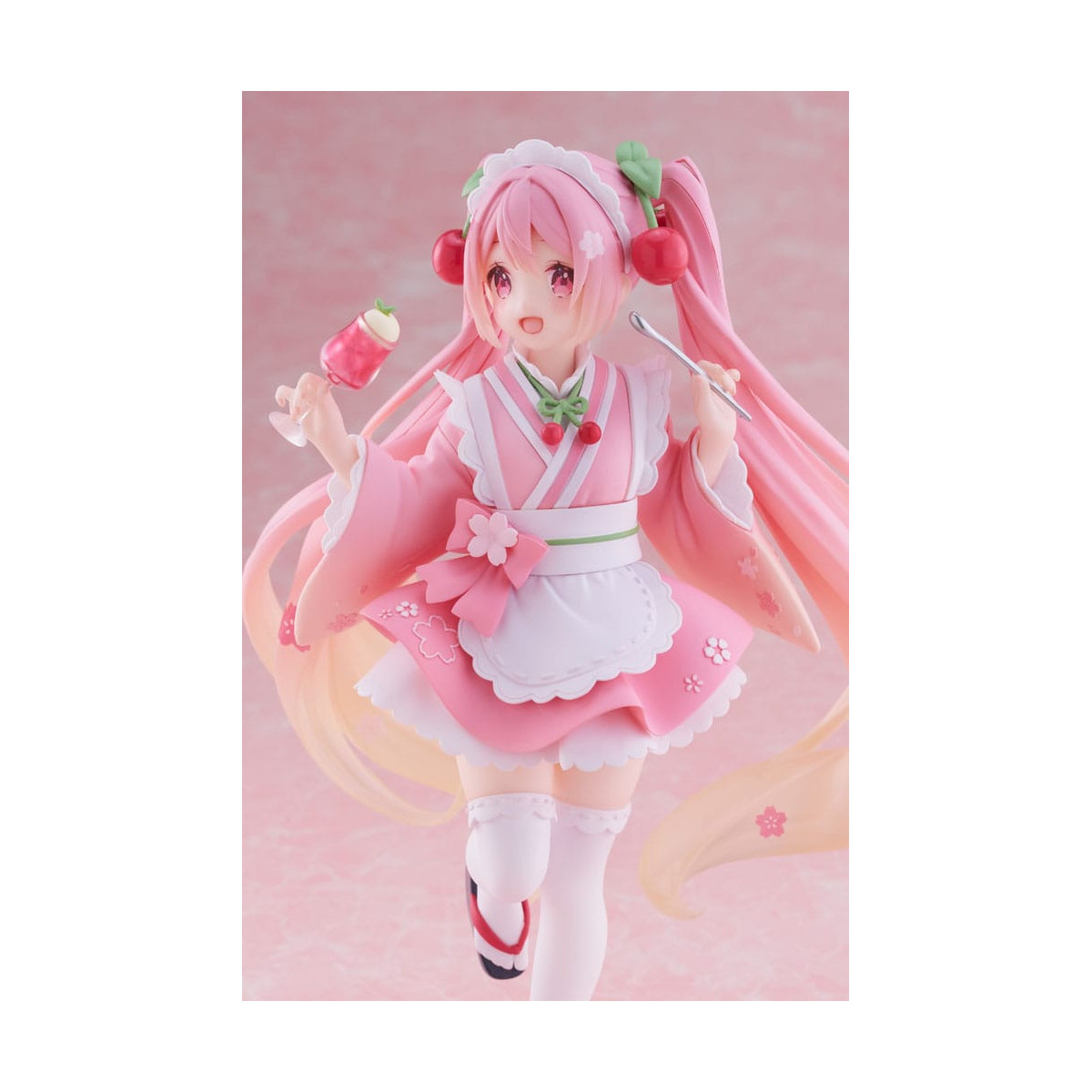 Taito AMP Fig - Hatsune Miku - Newly Written Sakura Miku Japanese Cafe Ver. Reissue