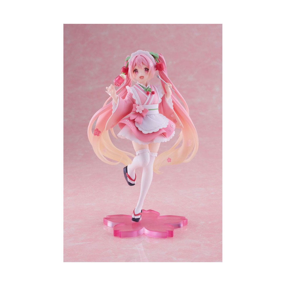 Taito AMP Fig - Hatsune Miku - Newly Written Sakura Miku Japanese Cafe Ver. Reissue