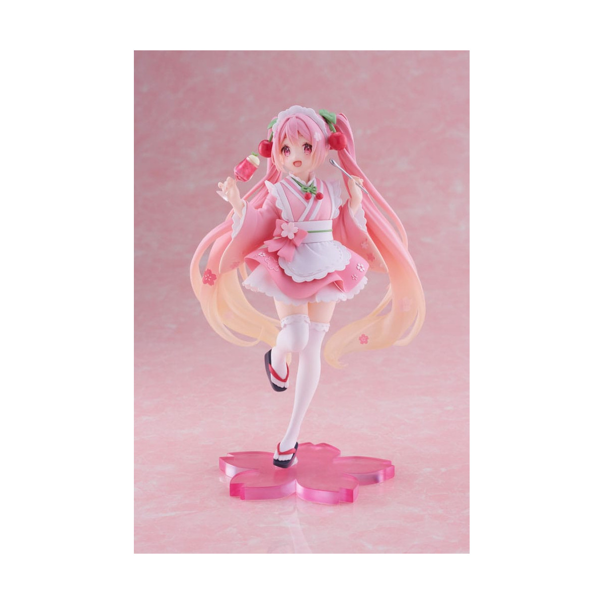 Taito AMP Fig - Hatsune Miku - Newly Written Sakura Miku Japanese Cafe Ver. Reissue