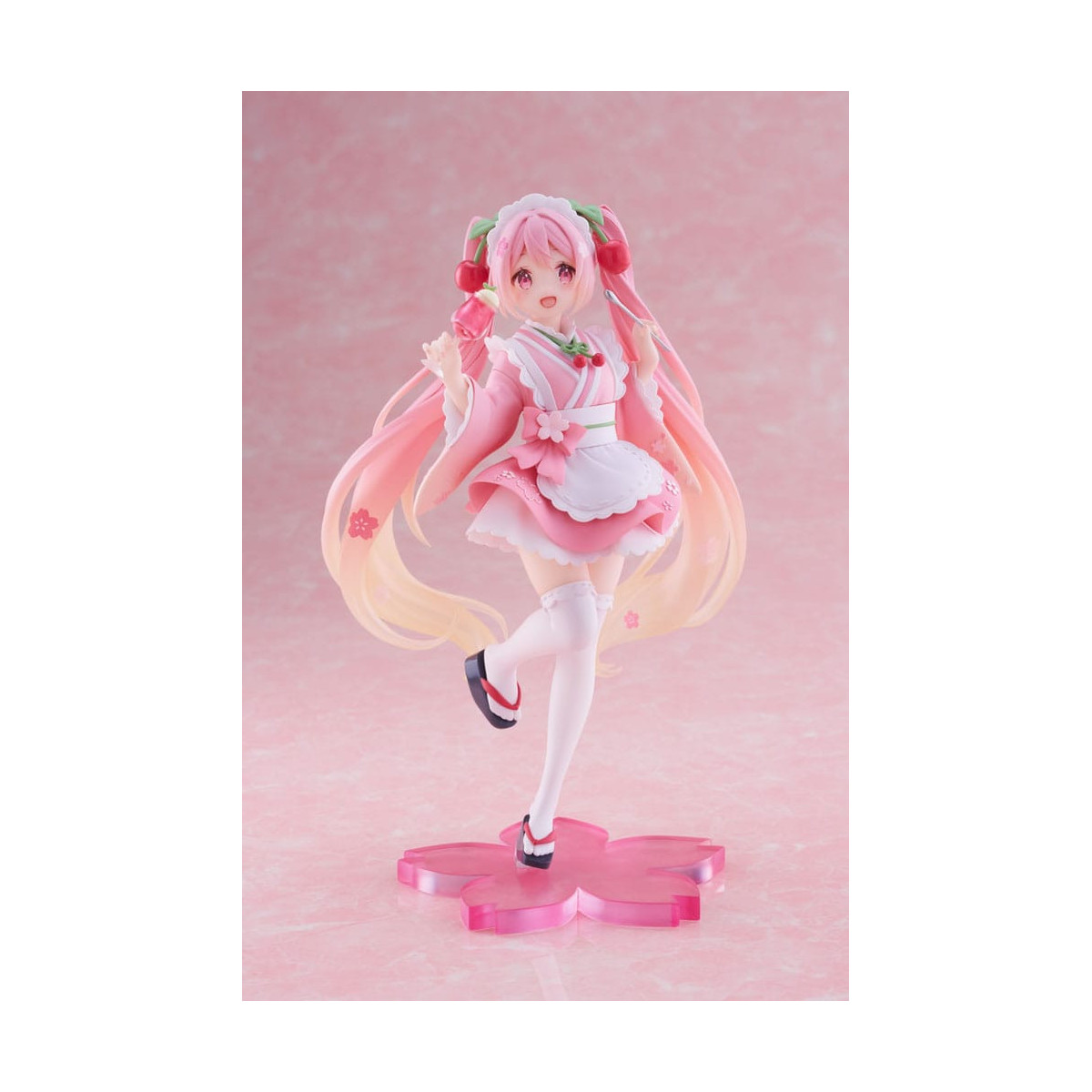 Taito AMP Fig - Hatsune Miku - Newly Written Sakura Miku Japanese Cafe Ver. Reissue