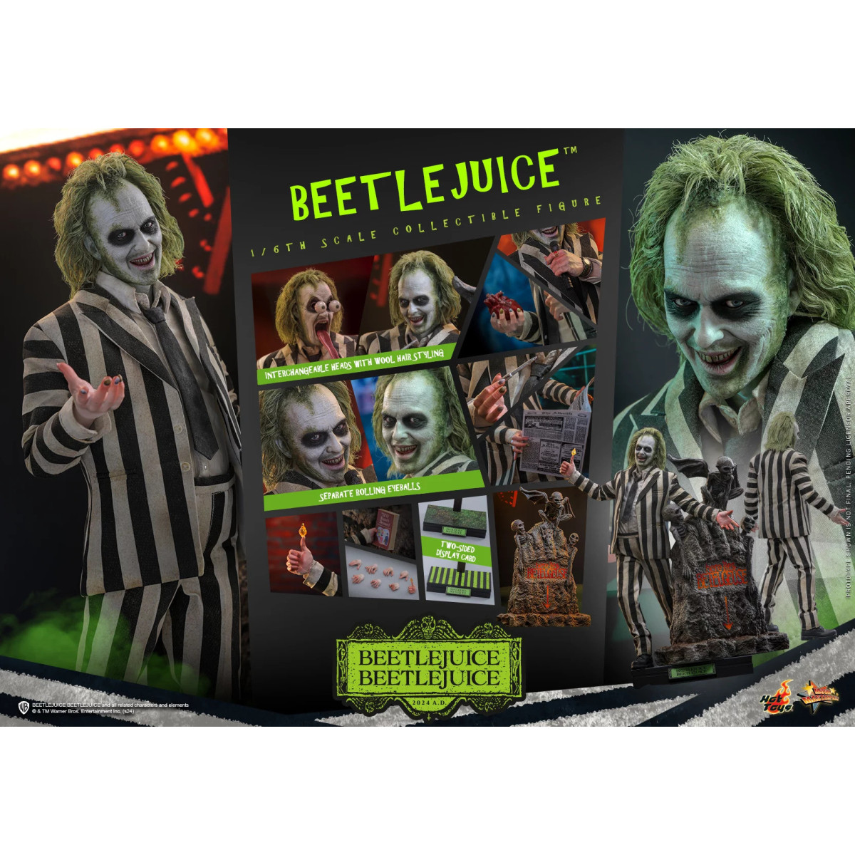 Hot Toys - Beetlejuice MMS 1/6 - Beetlejuice Beetlejuice Figurine