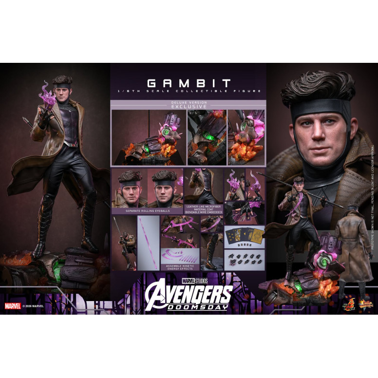 Hot Toys - Gambit Deluxe version MMS , 1/6 scale - Avengers: Doomsday