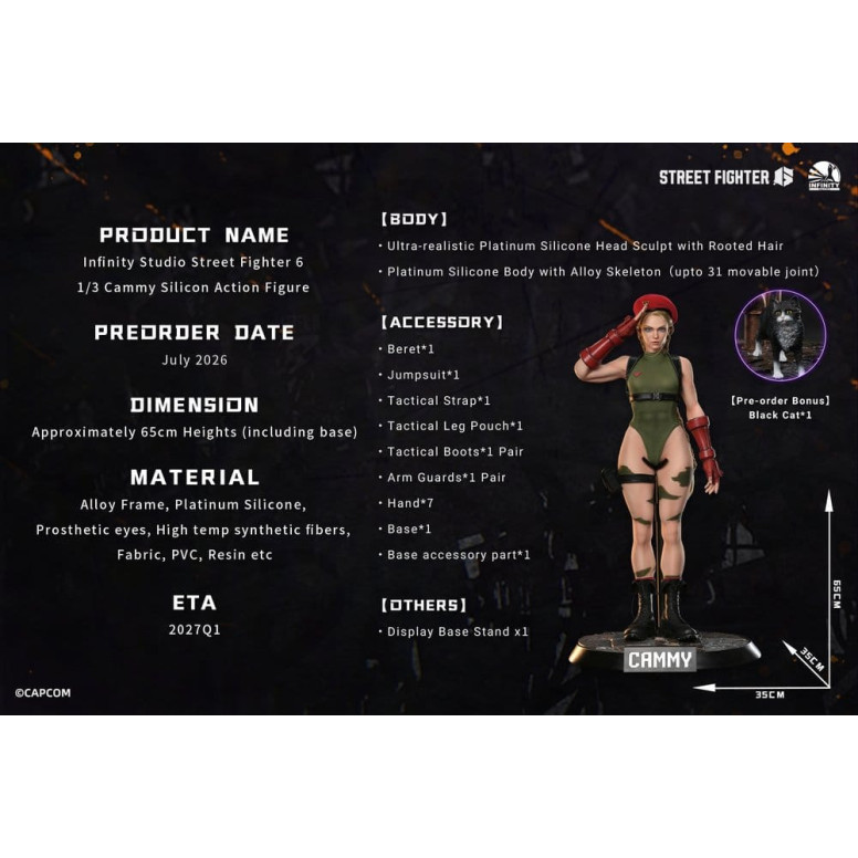 Infinity Studio - Street Fighter 6 - Full Silicone Action Figure CAMMY 1/3