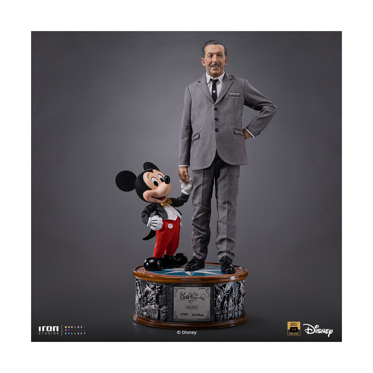 Iron Studios Disney s Classics - Walt Disney & Mickey Mouse Mouse Legacy Replica 1/4
