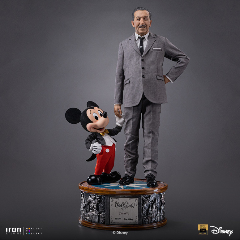Iron Studios Disney s Classics - Walt Disney & Mickey Mouse Mouse Legacy Replica 1/4